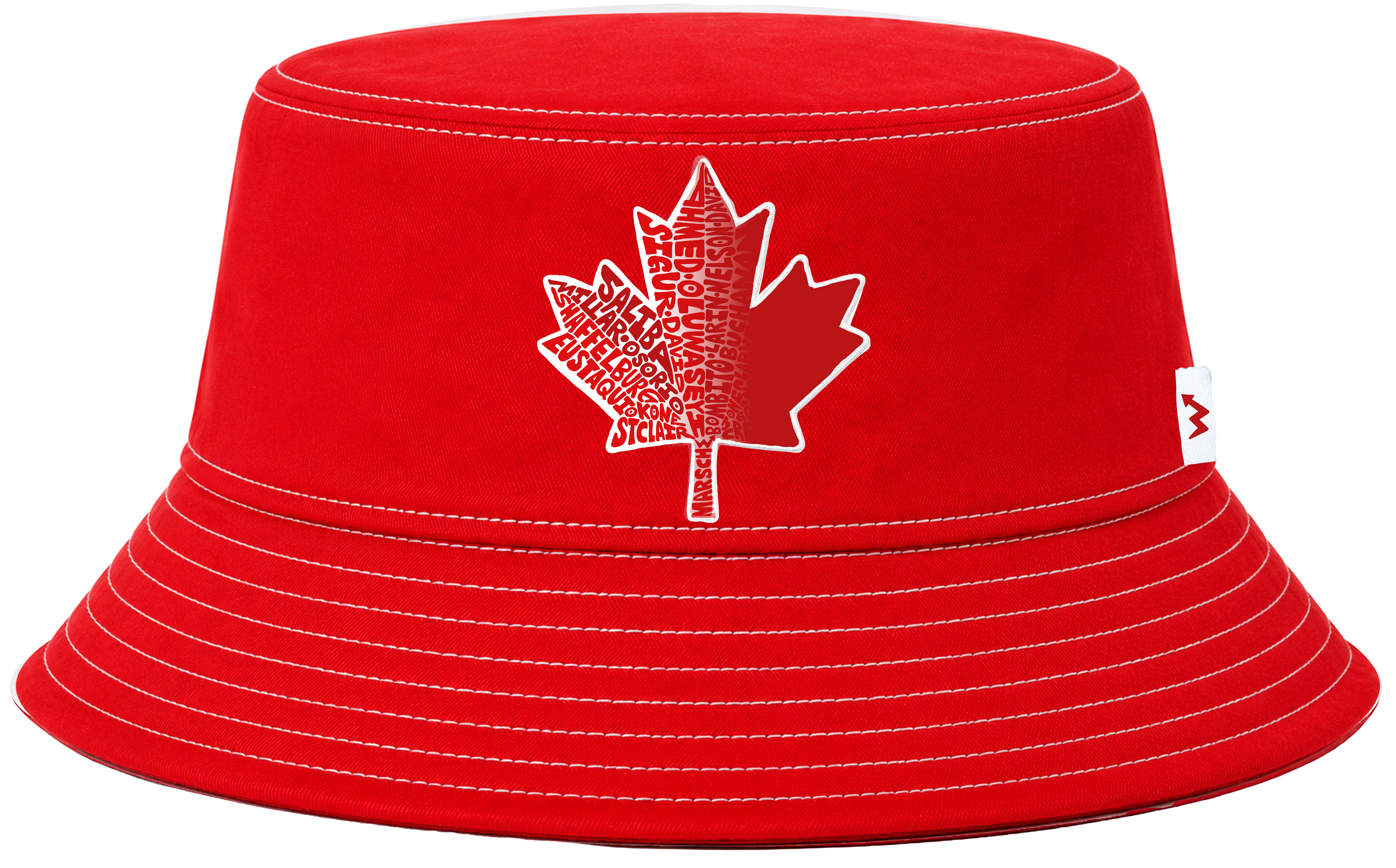REVERSIBLE WordUPart 2026 CANADA MENS SOCCER TEAM BUCKET HAT RED