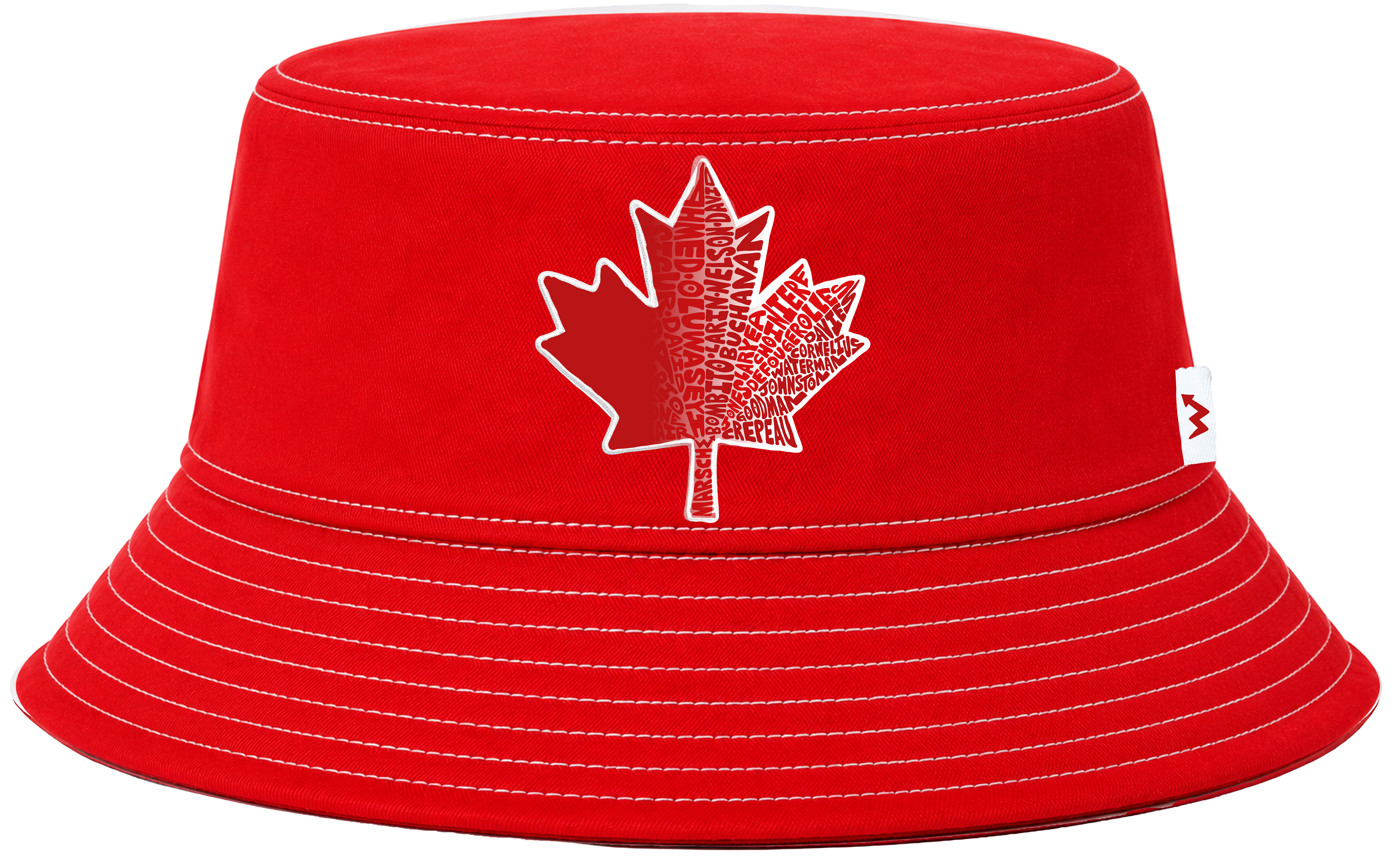 REVERSIBLE WordUPart 2026 CANADA MENS SOCCER TEAM BUCKET HAT RED