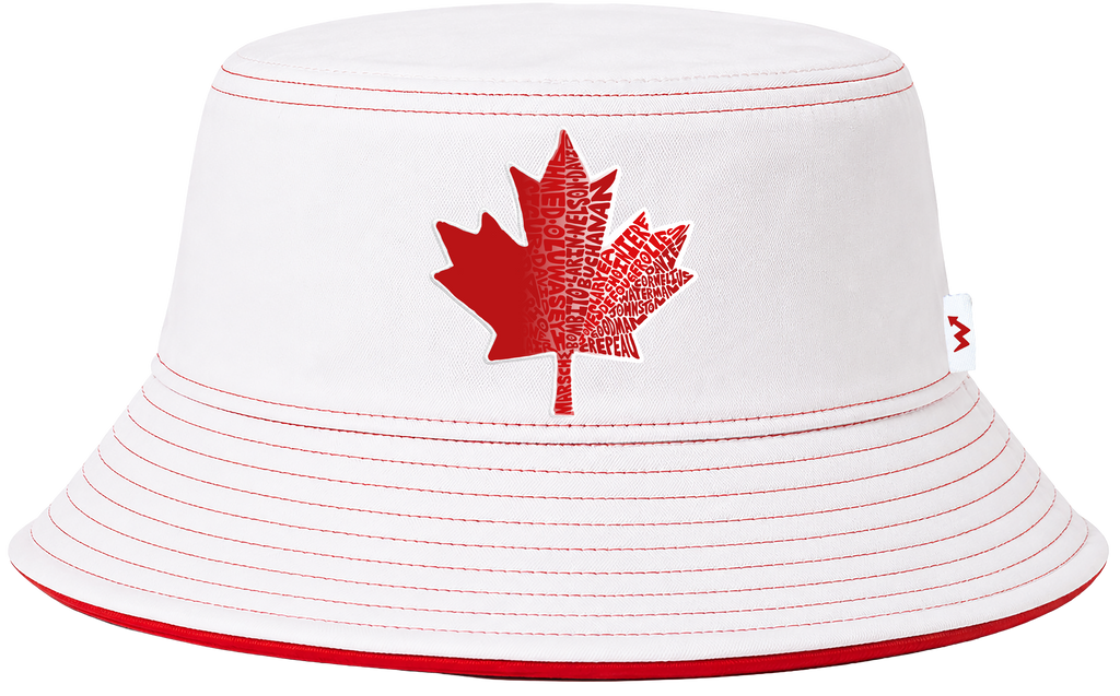REVERSIBLE WordUPart 2026 CANADA MENS SOCCER TEAM BUCKET HAT RED