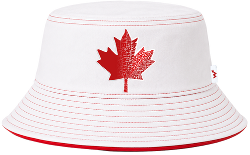 REVERSIBLE WordUPart 2026 CANADA MENS SOCCER TEAM BUCKET HAT RED