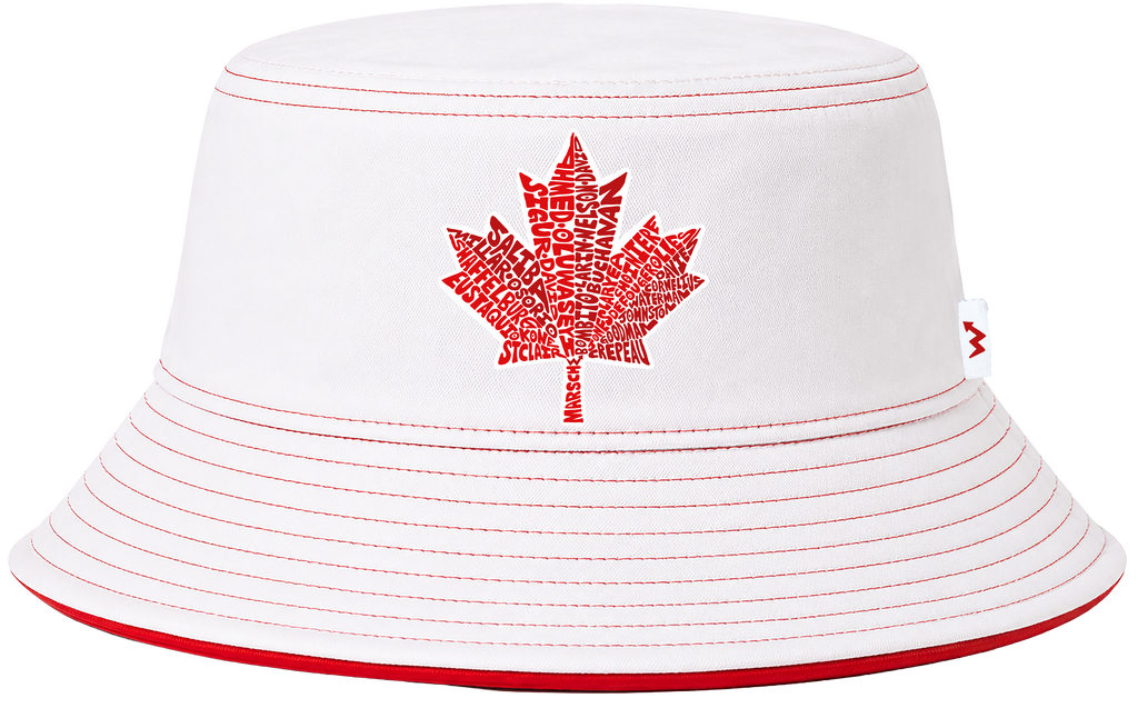 REVERSIBLE WordUPart 2026 CANADA MENS SOCCER TEAM BUCKET HAT RED