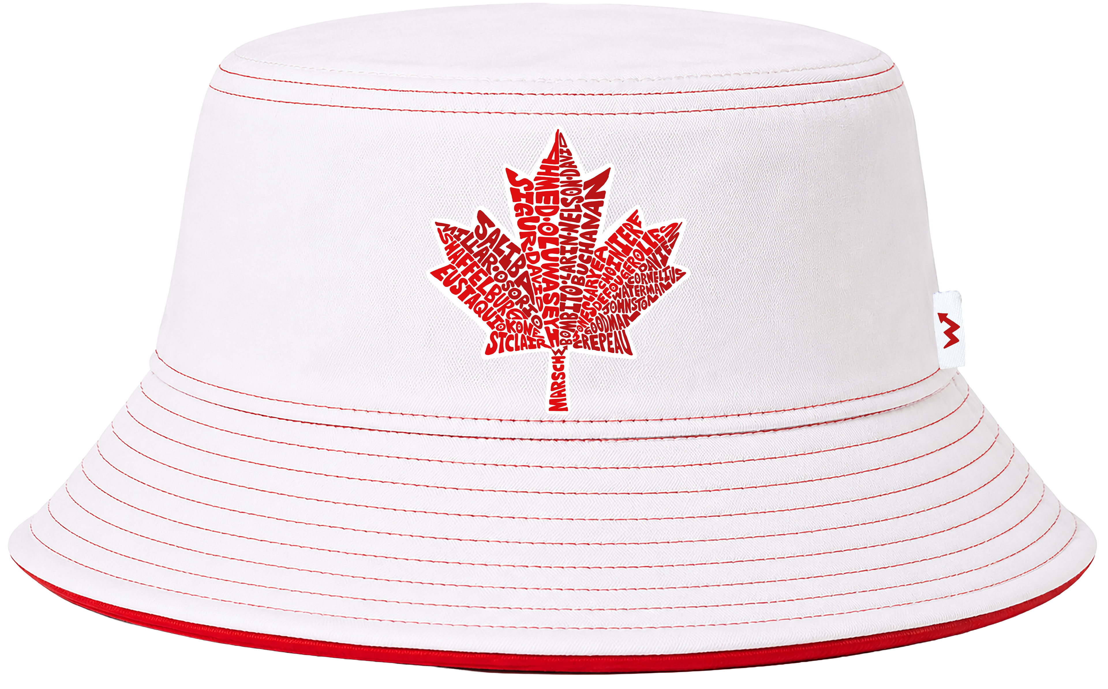 REVERSIBLE WordUPart 2026 CANADA MENS SOCCER TEAM BUCKET HAT RED