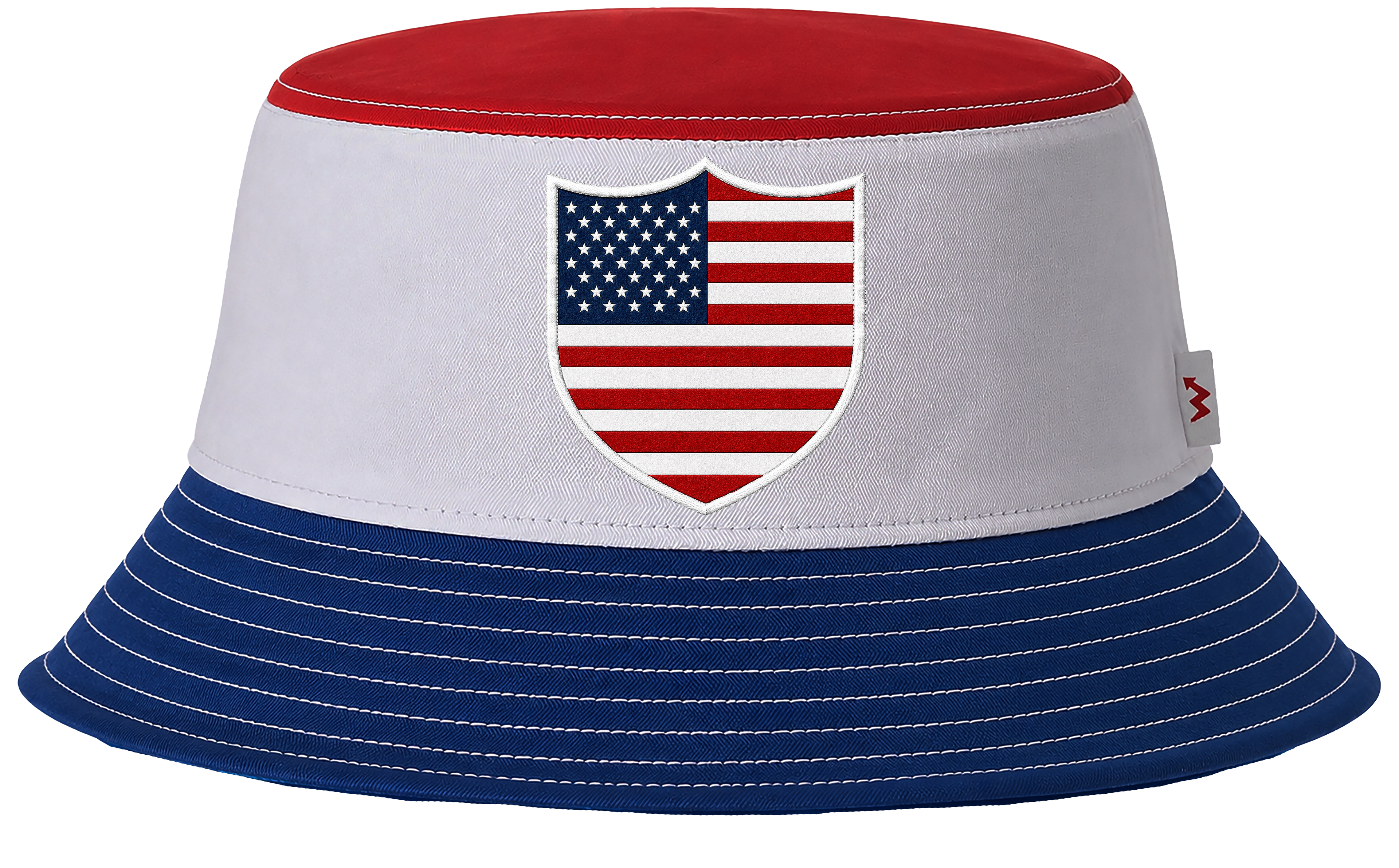REVERSIBLE WordUPart 2026 USA MENS SOCCER TEAM BUCKET HAT RED WHITE + BLUE