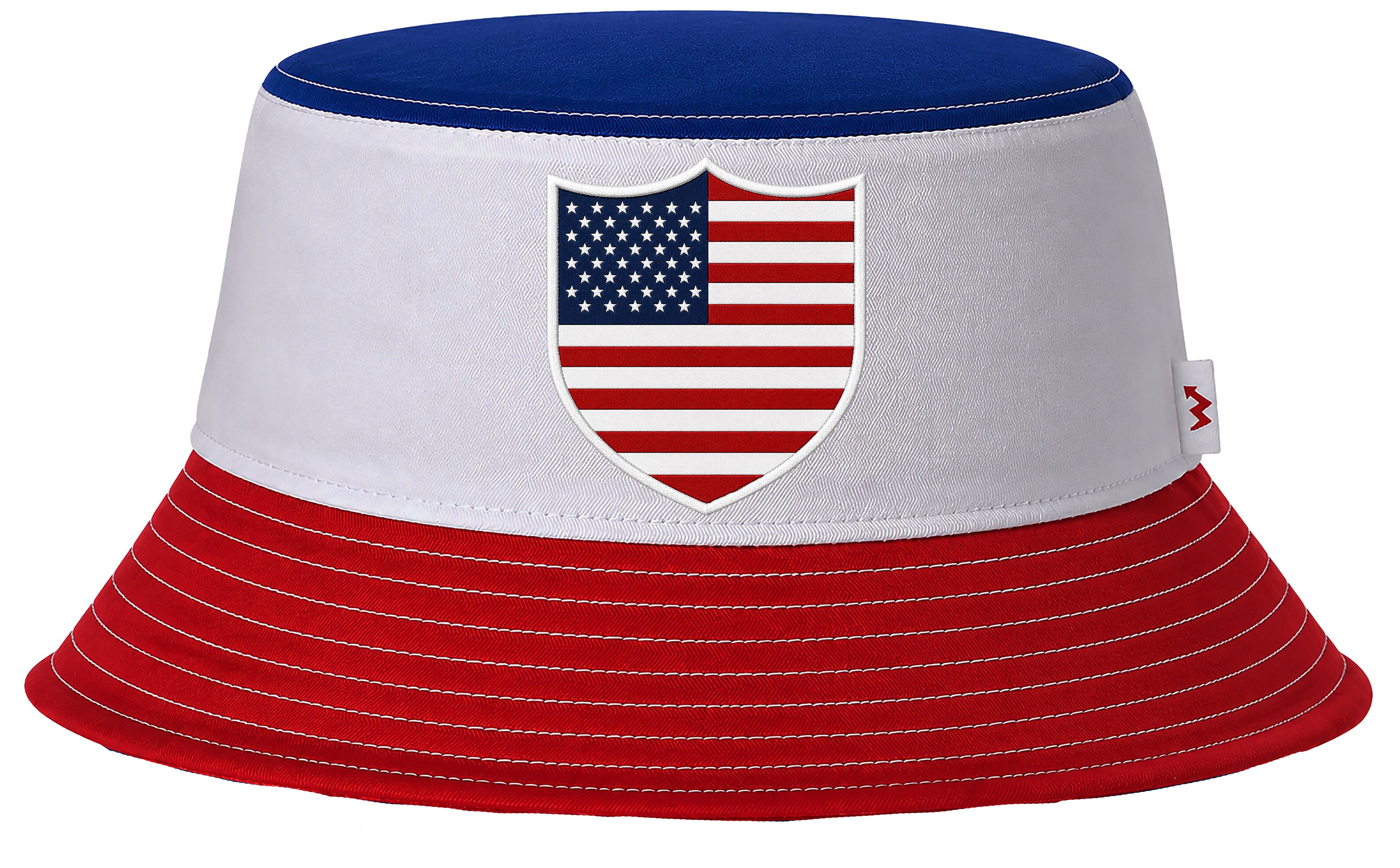 REVERSIBLE WordUPart 2026 USA MENS SOCCER TEAM BUCKET HAT RED WHITE + BLUE